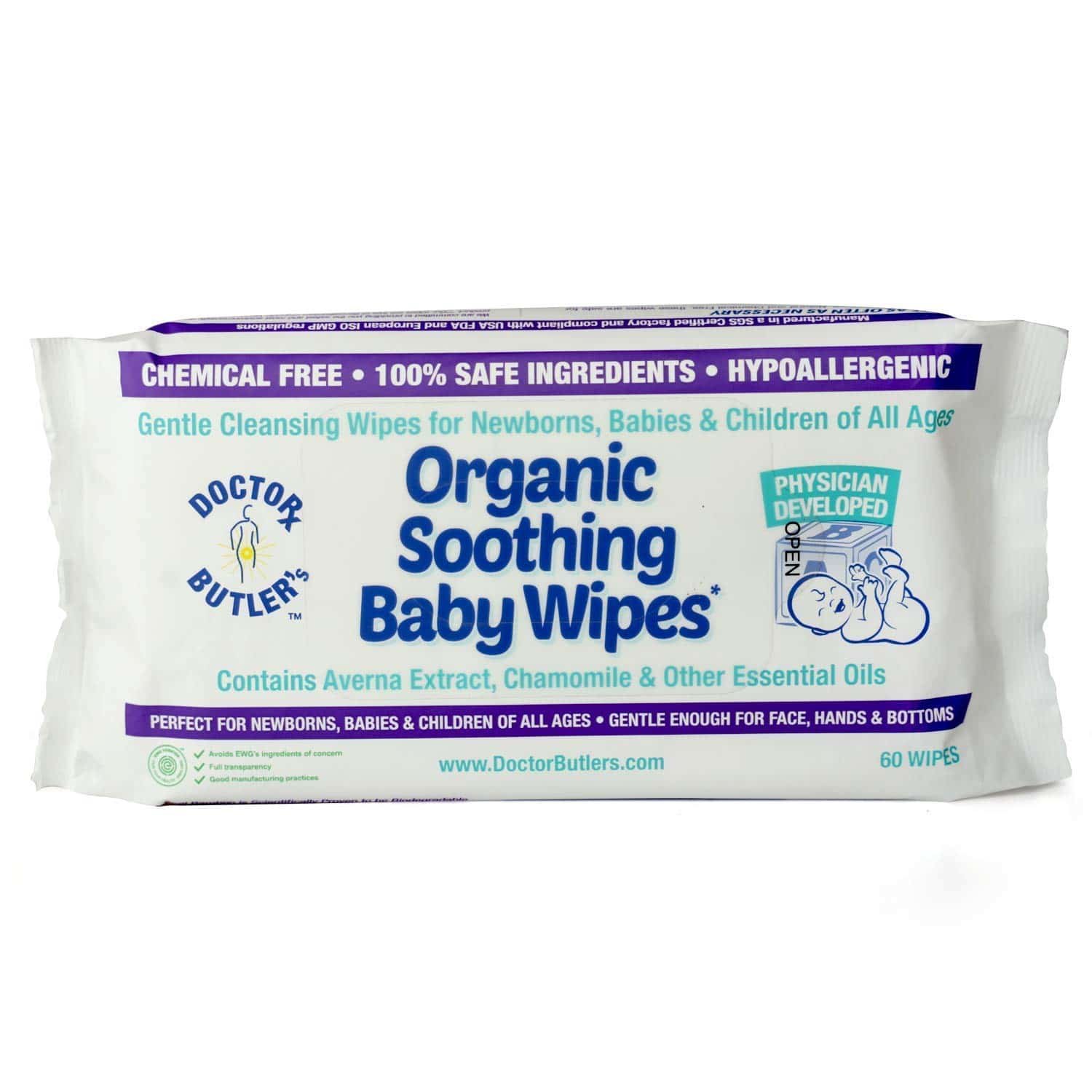 Doctor Butler's Organic Soothing Baby Wipes