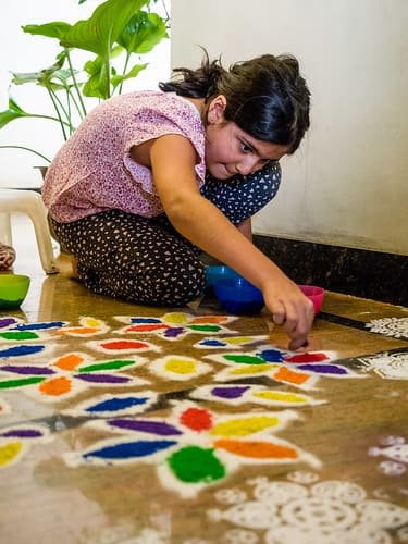 Diwali Rangoli Art Group Art Projects For Kids