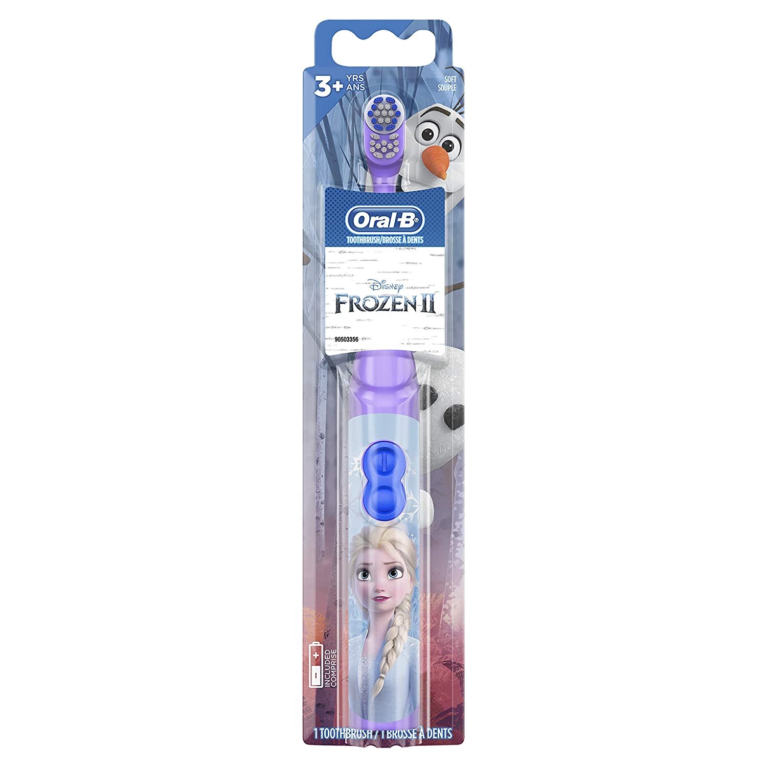 5. Oral-B Kids Battery Power Electric Toothbrush Featuring Disney's Frozen for Children and Toddlers age 3+