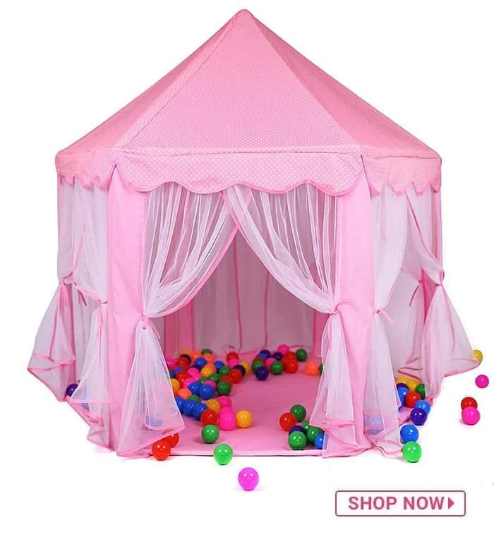 9. Webby Kids Indoor and Outdoor Jumbo Castle Play Tent House with 10 Balls 